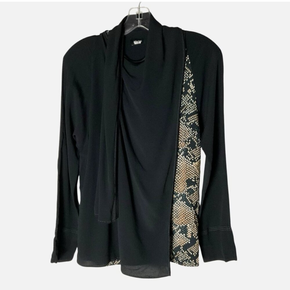 Atlein Snakeskin Draped Scarf Blouse‎ - Picture 2 of 9
